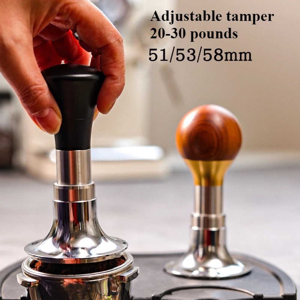 Kaffee Tamper 20-30lb Konstantdruck Kalibrierte Doppelfeder 51mm 53mm 58,5mm Espressomaschine Zubehör Barista Werkzeuge