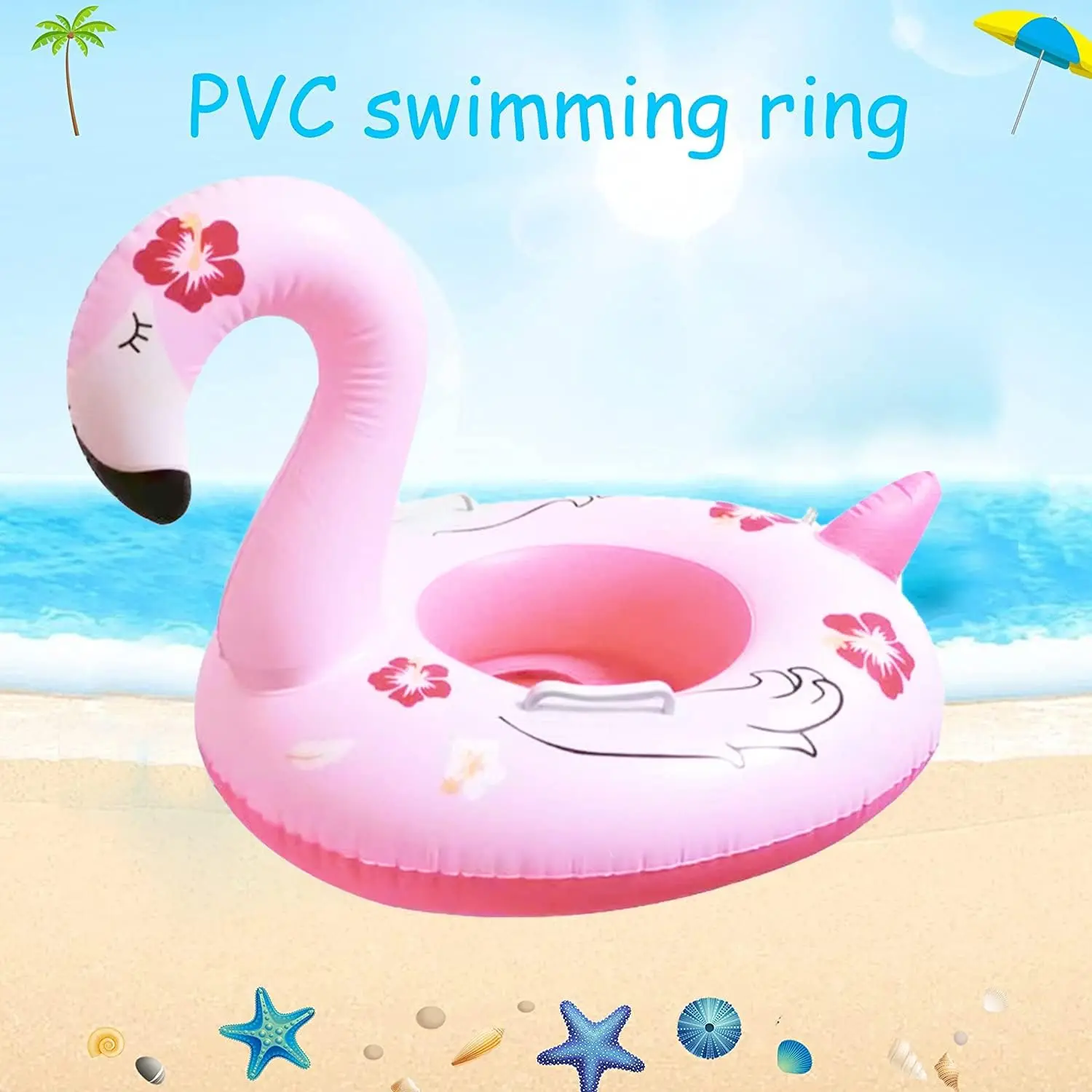 Sommer Aufblasbare Spielzeug Schwimm Sitz Flamingo Form Wasser Schwimmen Ring für Baby Outdoor Pool Aufblasbare Schwimmen Ring Wasser Spielzeug Image