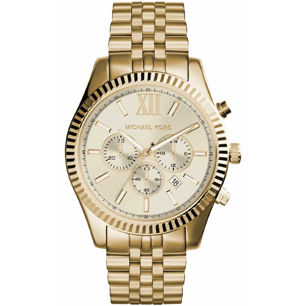 Michael Kors MK8281 Lexington Gold Mens Watch Stainless Steel - One Size | Michael Kors Sale | Discount Designer Brands