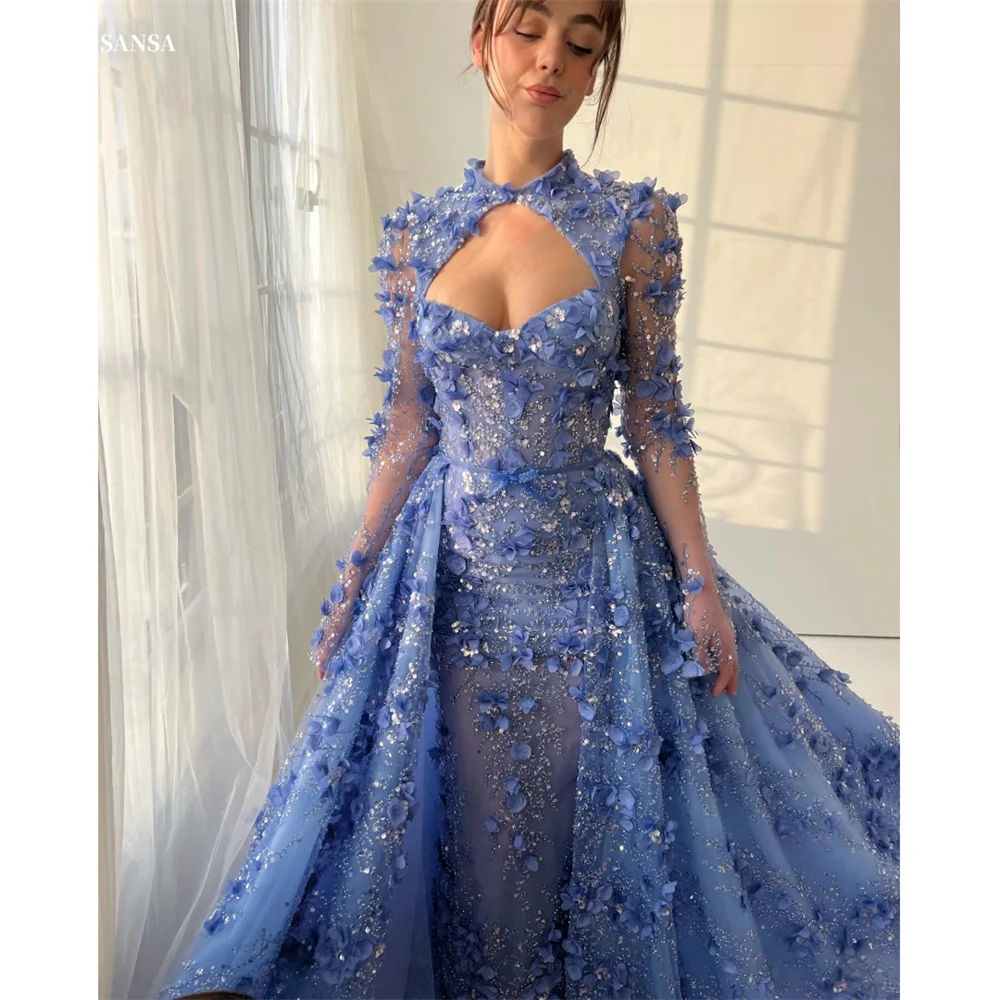 Sansa personnalisé hors épaule gaine robes de bal à volants à plusieurs niveaux nouveau dans les robes détachable Train Court Train robes de soirée 2025