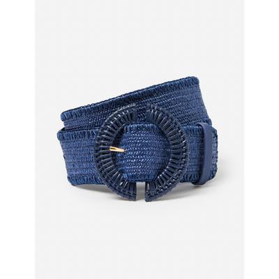 J.McLaughlin Women's Millie Grasscloth Belt Navy, Size Medium/Large