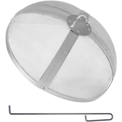 Mophorn-Funkenschutzgitter für Feuerstellen, rund, 50,8 cm, verstärkte, robuste Metallabdeckung aus Image