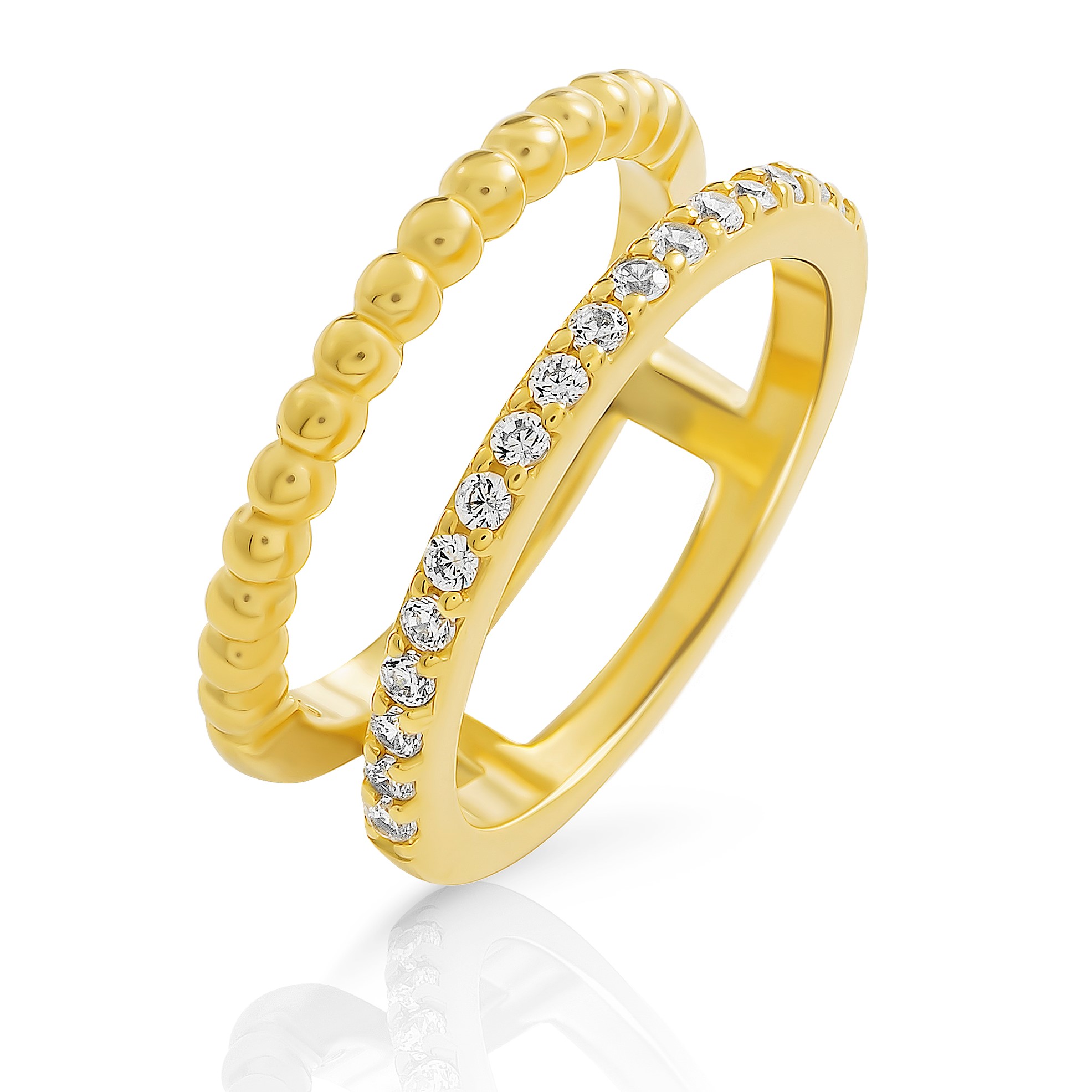 Orphelia 'Chic' Damen-Ring aus 925er Sterlingsilber – Gold ZR-7537/G Image