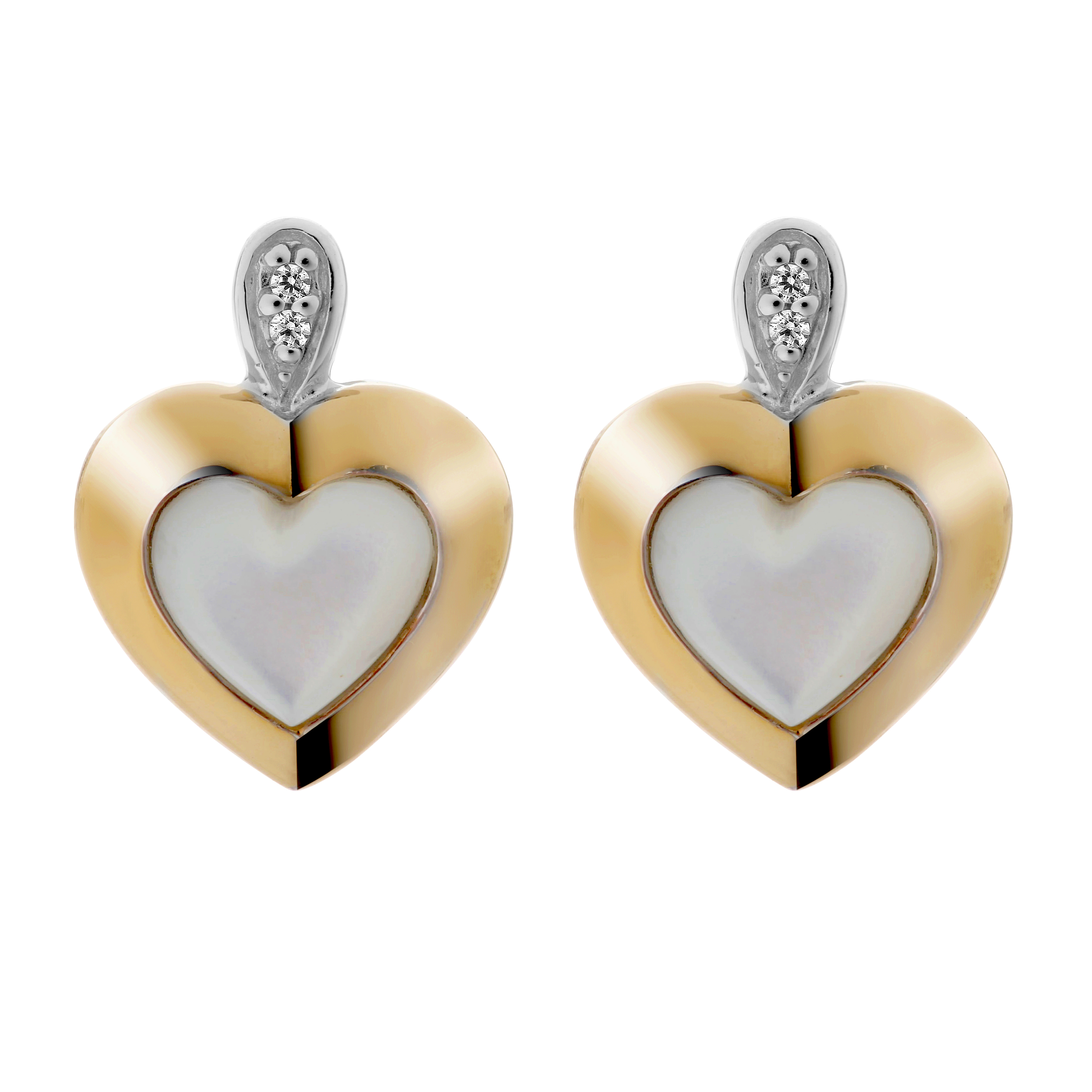 Orphelia 'Debby' Ohrstecker für Damen, 925 Sterlingsilber, Silber/Gold ZO-7289/G Image