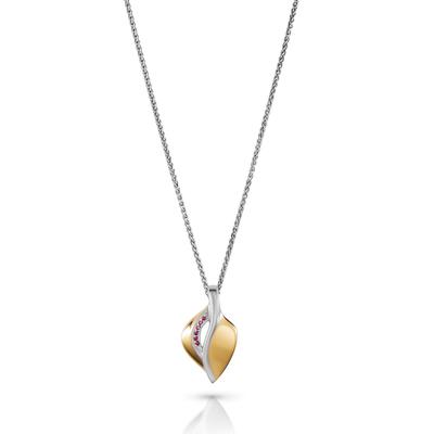 Orphelia 'Anet' Damenkette mit Anhänger aus 925er Sterlingsilber – Silber/Gold ZH-7520/G Image