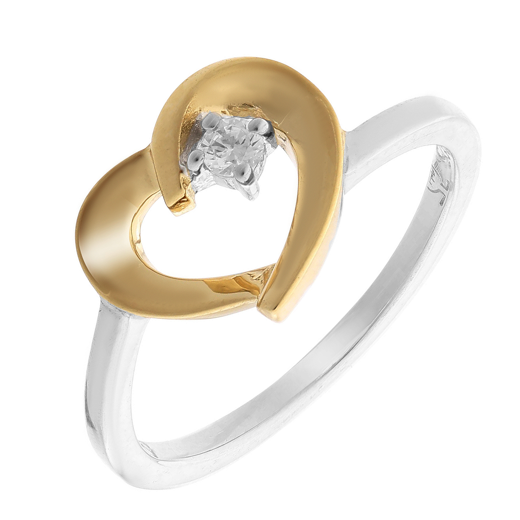 Orphelia Damen-Ring Sterling-Silber 925 – Silber/Gold zr-7370/G Image