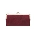portafoglio con clip in similpelle da donna, custodia per telefono - porta carte, finestra per documento d'identità, chiusura con cerniera - design versatile per le donne - perfetto per l'uso quotidiano e per i viaggi nero rosa rosso