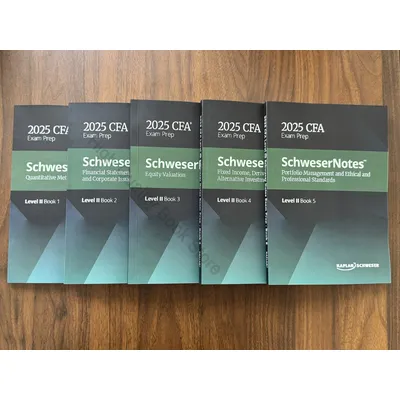 2025 CFA Level 2 Exam Prep: Schweser Notes for Quantitative Methods, Financial Statements,