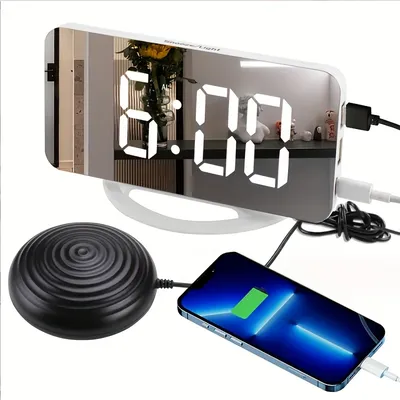 Super Loud alarm clock with bed rocking bed, suitable for heavy sleepers, dual vibrating alarm clock