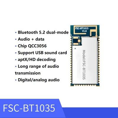 FSC-BT1035 module QCC3056 chip Bluetooth 5.2 audio module support USB sound card stereo analog