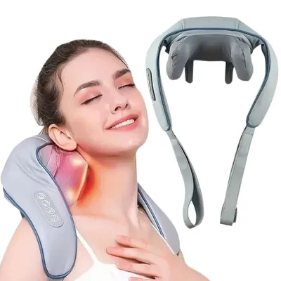 Neck and Shoulder Massage Shawl Heating Kneading 6D Massage Head Deep Massage and Muscle Relaxation
