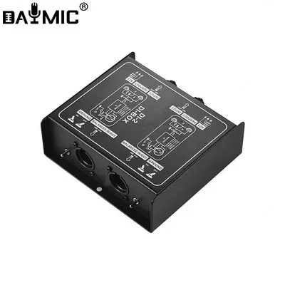 Audio DI Box 2 channel Passive DIRECT BOX mini Injection Audio Converter DB 02 Music DJ Equipment