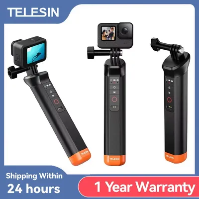 TELESIN Buoyancy Bar Selfie Stick Waterproof Selfie Stick With Hand Strap Wireless Remote Control