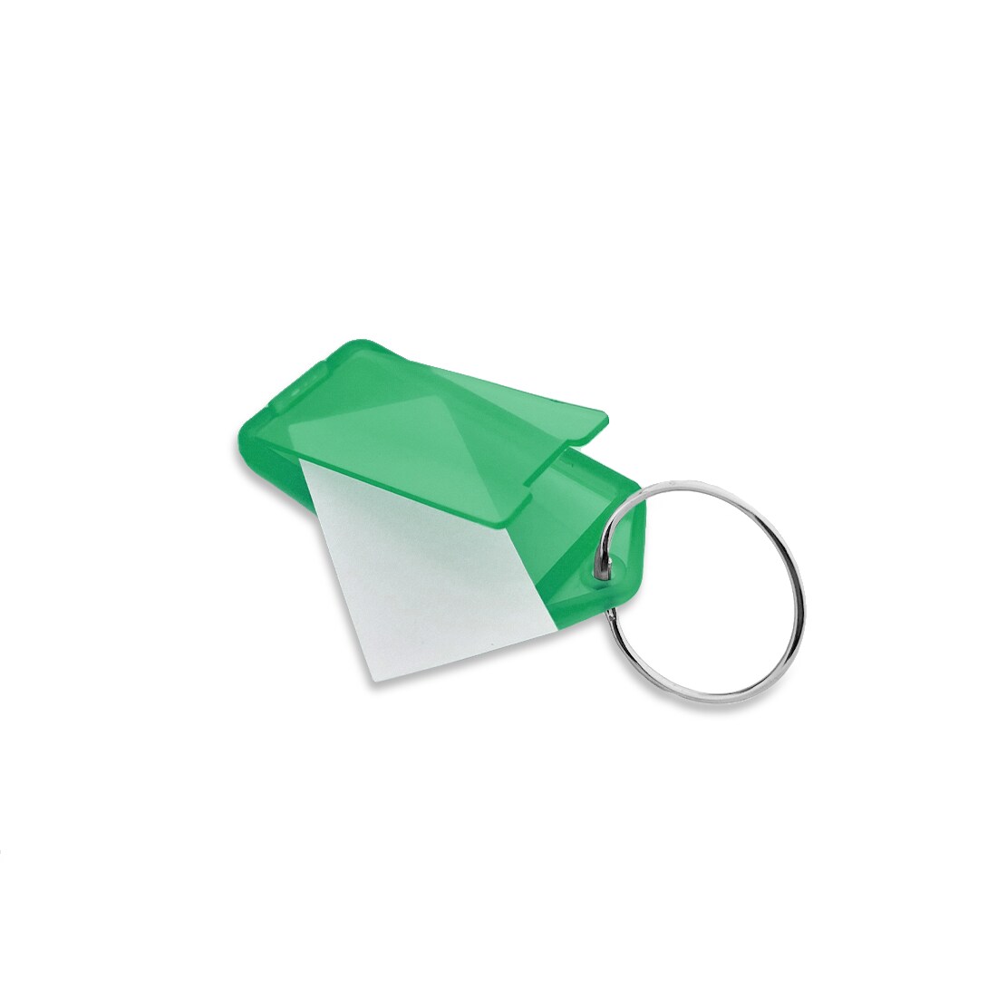 CombiCraft Aufklappbare Schlüsseletiketten in Grün 60x27 mm- Packung mit 100 Stück Image