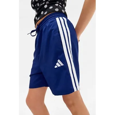 adidas Blue 3-Stripes Woven Shorts - Blue M at Urban Outfitters