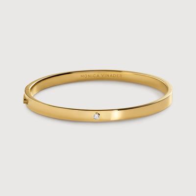 Gold Solitaire Diamond Bangle Lab Grown Diamond