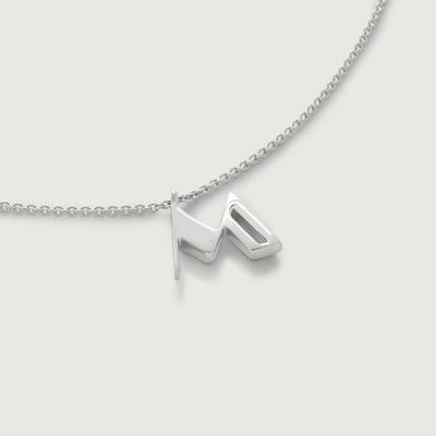 Sterling Silver Initial M Chain Necklace
