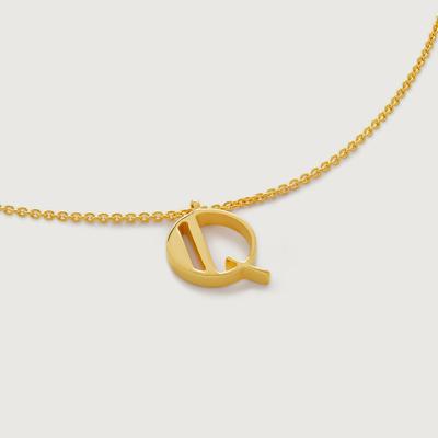 Gold Initial Q Chain Necklace