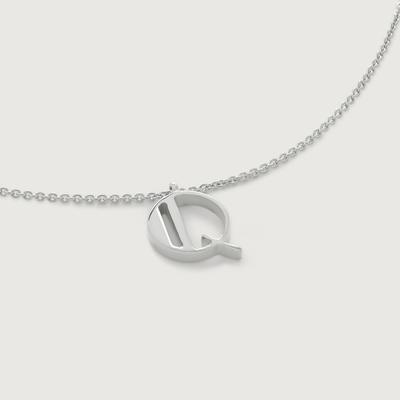 Sterling Silver Initial Q Chain Necklace