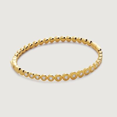 Gold Graduated Diamond Bangle Lab Grown Diamond