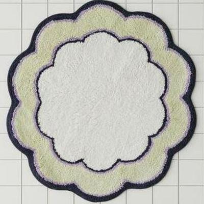 Urban Outfitters Bath | Urban Outfitters Botanical Floral Bath Mat. New | Color: Cream/Green | Size: 30" Round
