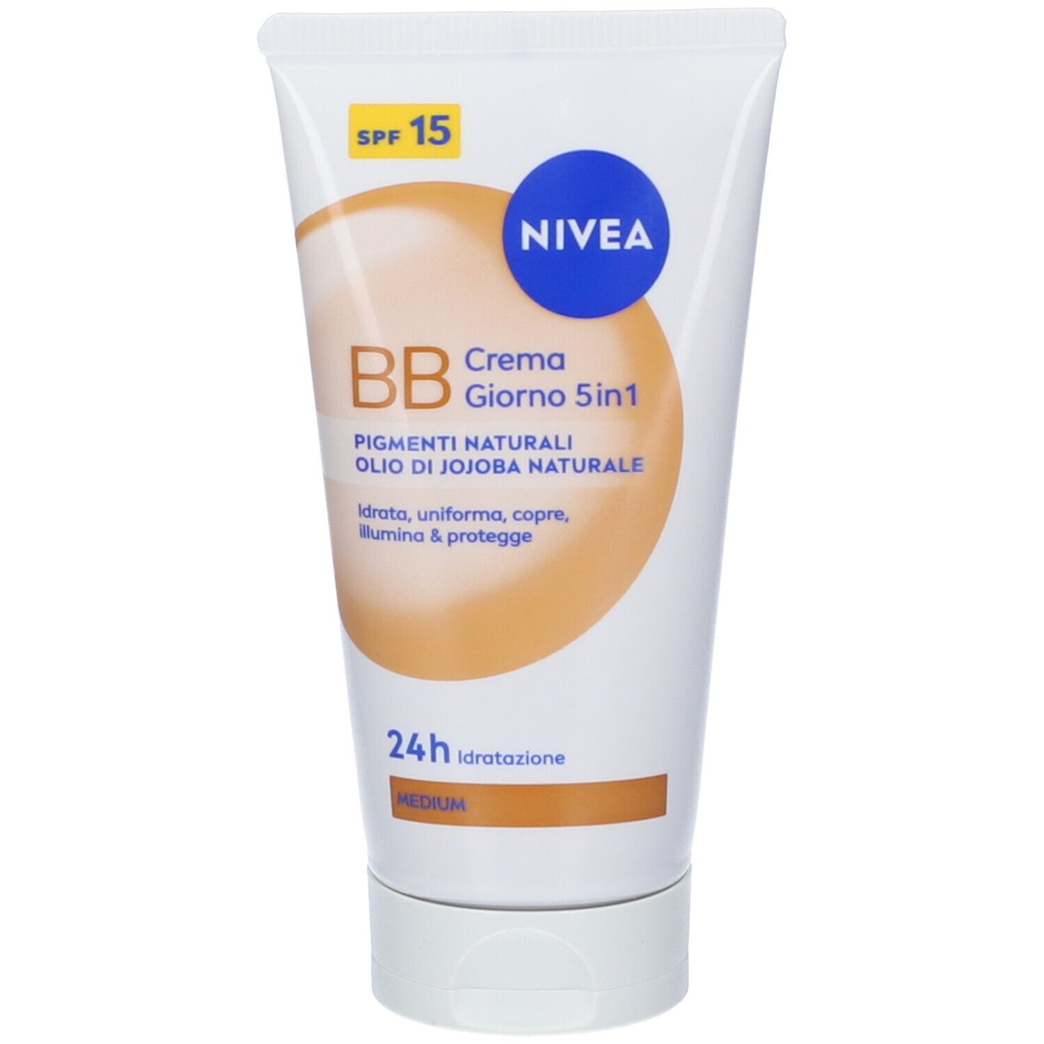 Nivea 5 in 1 BB Cream Super Idratante 24H No Stop Dorata 50 ml, Crema