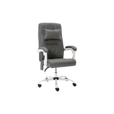 vidaXL Massage-Bürostuhl Grau Kunstleder Image