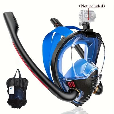 TEMU Hd Diving Mask Set Degree Foldable Snorkeling Mask With Camera Mount, Latest System, Safe Breathing, Leak-proof And Anti-foggingperfect For Snorkeling, Swimming