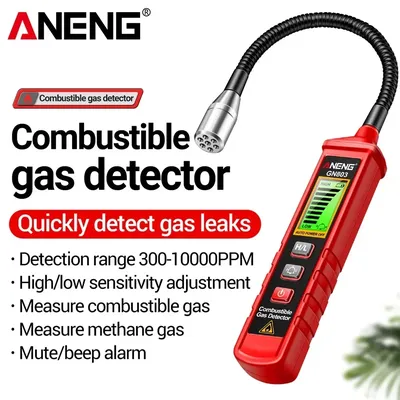 ANENG GN803 Combustible Gas Detector Gas Tank Leak Tester -10~60℃/20~80%RH LCD Display Gas Sensor