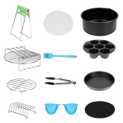 Heißluftfritteuse Zubehör, 12 Stk Zubehörset für Fritteusen für für Luftfritteuse3.5QT-5.8QT
