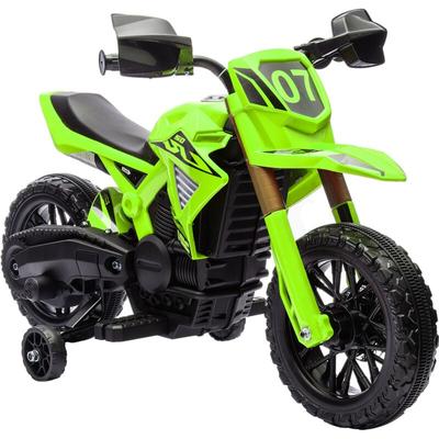 Aiyaplay - Kinder Elektro-Motorrad, 12V Kindermotorrad mit Stützrädern, Kinderfahrzeug mit Hupe und