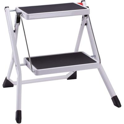 Freosen - 2-Stufen-Tritthocker, klappbar, Metall-Tritthocker, rutschfeste Stufe, 30 x 20 cm, Image