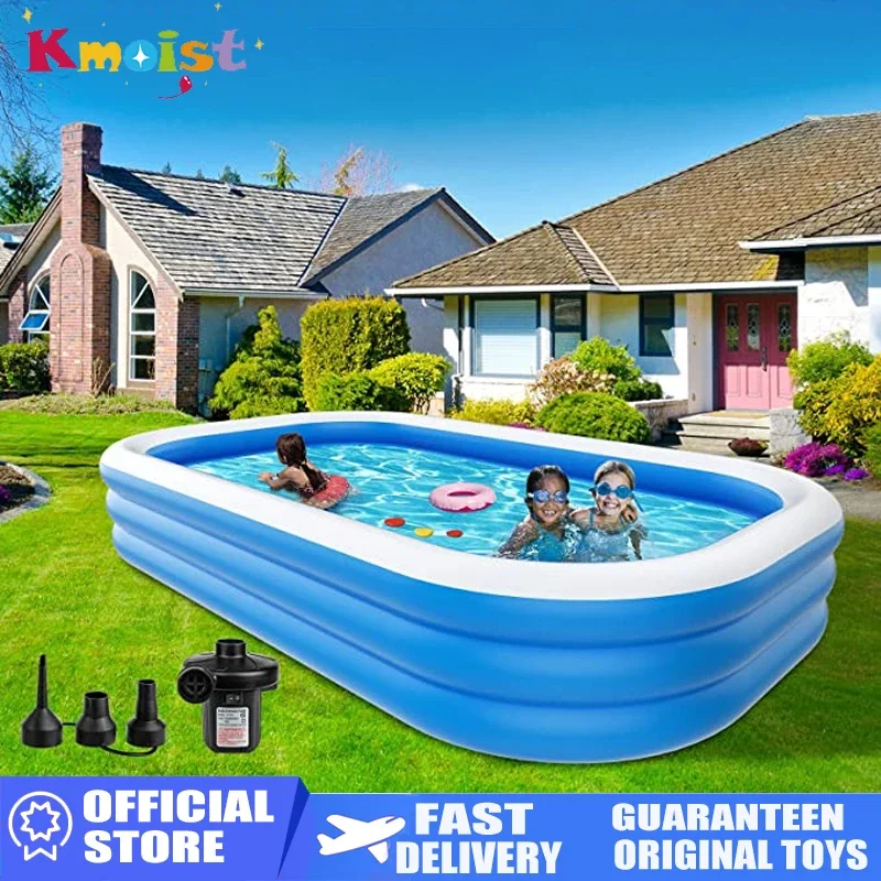 2 m/2,6 m Große Aufblasbare Schwimmbad Erwachsene Kinder Pools Badewanne Outdoor Indoor Badewanne Wasser Pool Familie party Spielzeug Image