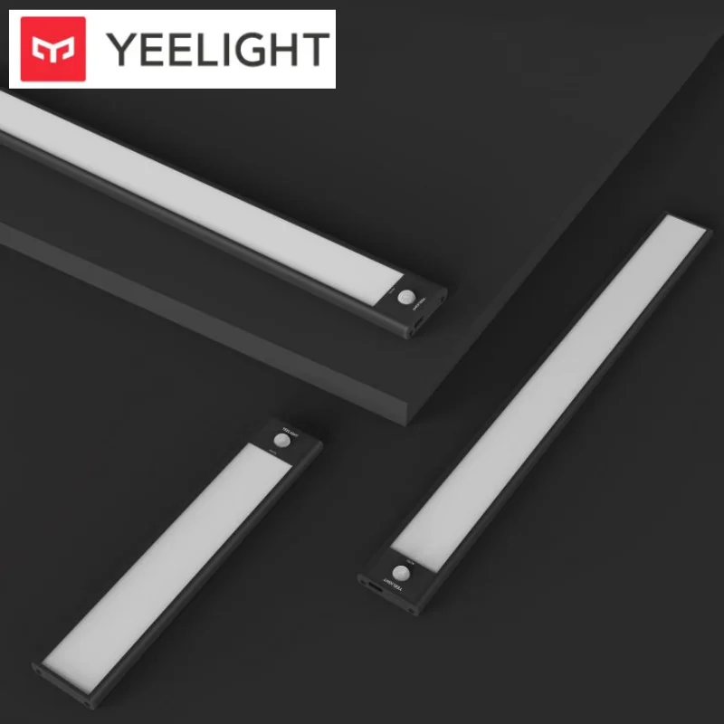 YEELIGHT Wandleuchte mit Bewegungsmelder, LED-Smart-Body-Sensor-Lichtleiste, 20 cm/40 cm, wiederaufladbar über USB, für Kleiderschrank, Flur, Wandleuchte