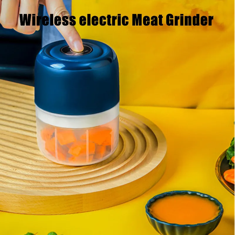 250 ml Drahtlose Elektrische Mini Knoblauch Presse Hilfs Lebensmittel Kochen Maschine Kleine Ha Haushalt Küche Werkzeuge Fleischwolf Pfeffer Image