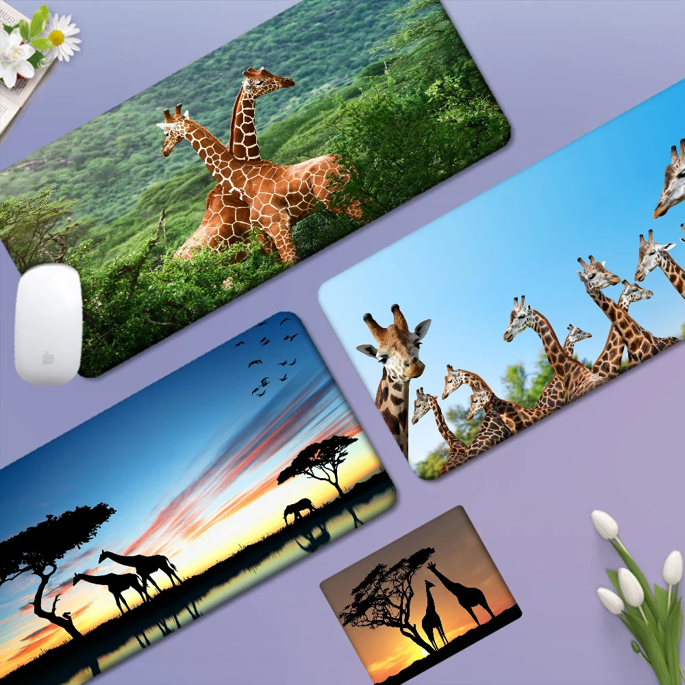 Giraffe INS Tide Große Büro Computer Schreibtisch Matte Tisch Tastatur Große Maus Pad Laptop Kissen Nicht-slip Für Teen mädchen Schlafzimmer Image