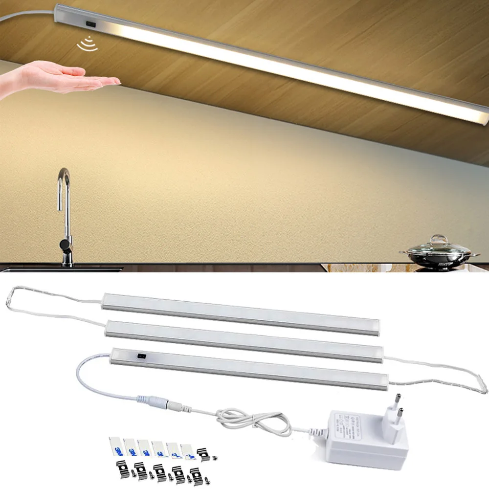 Aluminium-LED-Röhren-Bar-Lampe mit Hand-Sweep-Bewegungsmelder-Licht für Küche, Raumdekoration, LED 12 V unter dem Schrank, Schrankbeleuchtung – EU Image