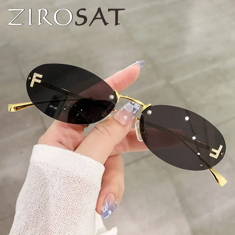 Zirosat 8115 randlose Sonnenbrille Männer Frauen Legierung optische verschreibung pflicht ige Brillen fassungen Brillen Image