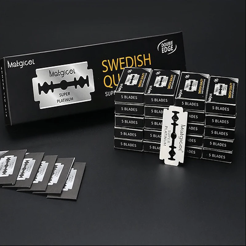 50/100PCS Neue herren rasierklinge Schwedische edelstahl barber doppel rand rasierklinge Rasierklingen Für doppel Rand Rasierer Image