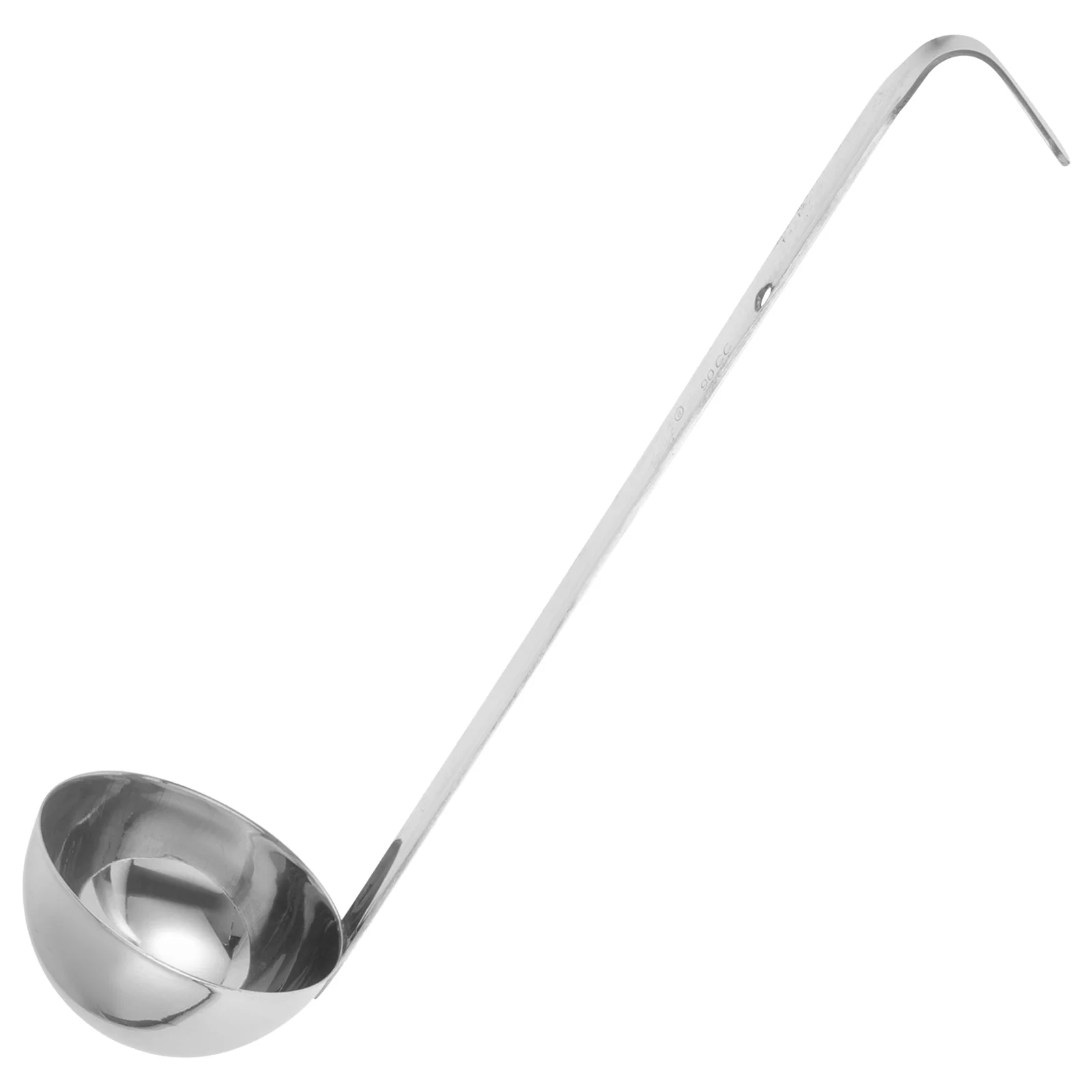 Löffel mit Haken, Servierkelle, Saucen, Schöpfkellen, Edelstahl, Suppe für Restaurants, Küche, Metallgeschirr, Cocktailsieb Image