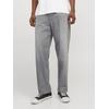 Loose-fit-Jeans JACK & JONES "JJIEDDIE JJORIGINAL MF 710", Herren, Gr. 31, Länge 32, grau (grau denim), Denim/Jeans, Obermaterial: 100% Baumwolle, Abriebeffekte, modisch, loose fit knöchellang, Jeans
