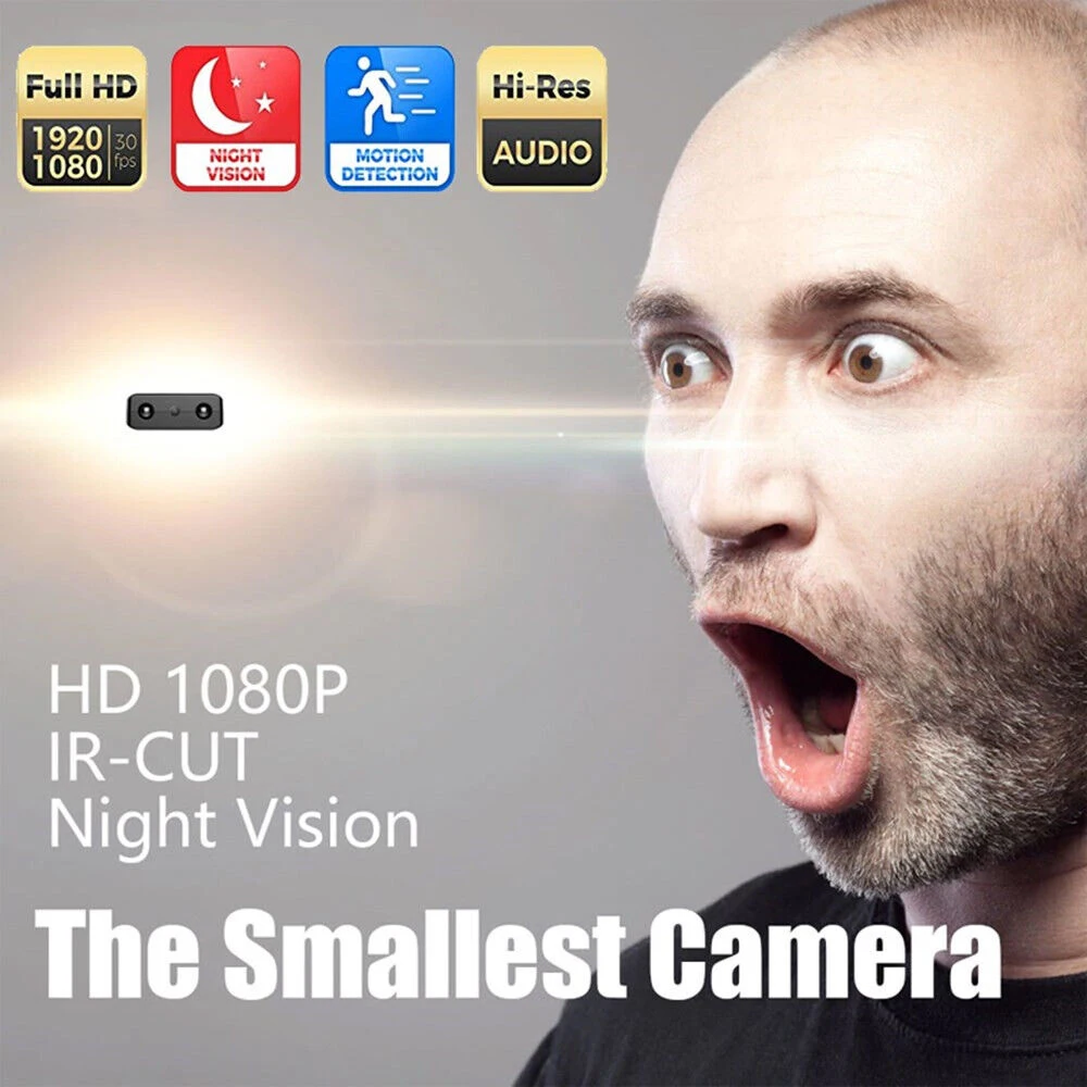 Mini caméra XD 32 Go IR-CUT Full HD 1080P Caméscope de sécurité à domicile Vision nocturne infrarouge Mini Cam révélant DVR avec détection de mouvement