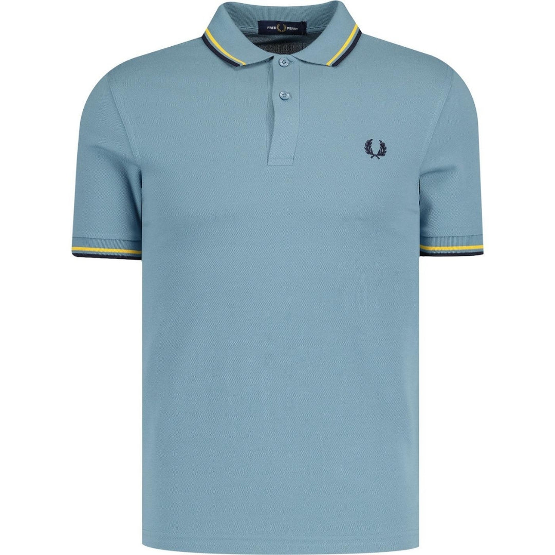 Fred Perry Twin Tipped Ash Blue Poloshirt Image