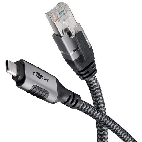 goobay USB C 3.1/RJ45 CAT 6 Adapterkabel 3.0 m Image