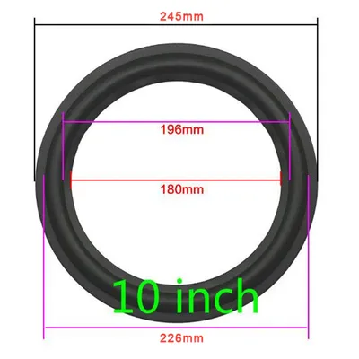 Ghxamp 10 INCH 12 Inch 15 INCH Suspension Subwoofer Rubber Surround Side Speaker Repair Original