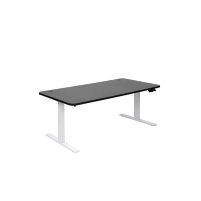 Mendler Schreibtisch HWC-D40, Computertisch, elektrisch höhenverstellbar 160x80cm 53kg ~ schwarz, weiß Image