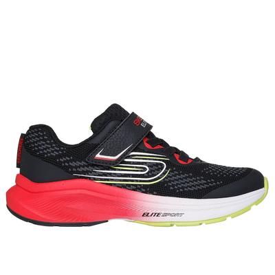 Skechers Boy's Elite Sport Stride - Tempo-Pace Sneaker | Size 10.5 | Black/Red | Textile/Synthetic | Machine Washable
