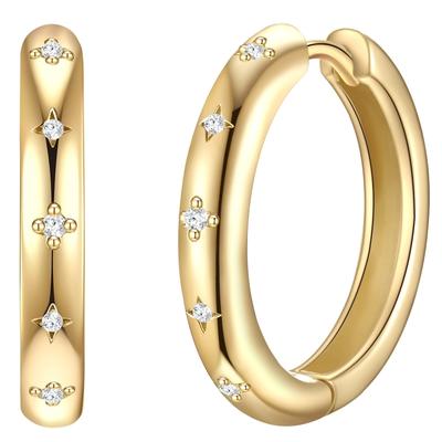 Glanzstücke München Creolen Sterling Silber Zirkonia in Gelbgold 19,7 mm Damen Image