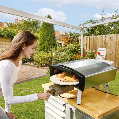 20-Inch Portable Gas Pizza Oven with Rotating Stone - Professional Propane Oven for Outdoor Cooking - 20.3*20.4*27.8