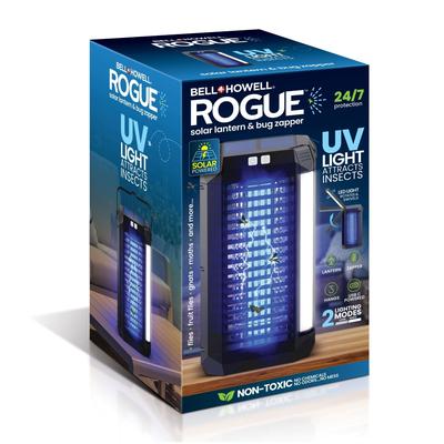 Bell + Howell Rogue Solar Lantern & Bug Zapper with Swiveling LED Light